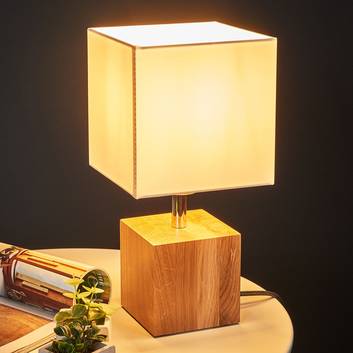 Trongo table lamp cube oiled lampshade