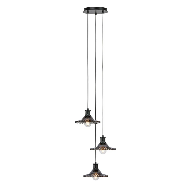 Markslöjd - Novia 3 Pendant Black/Smoke