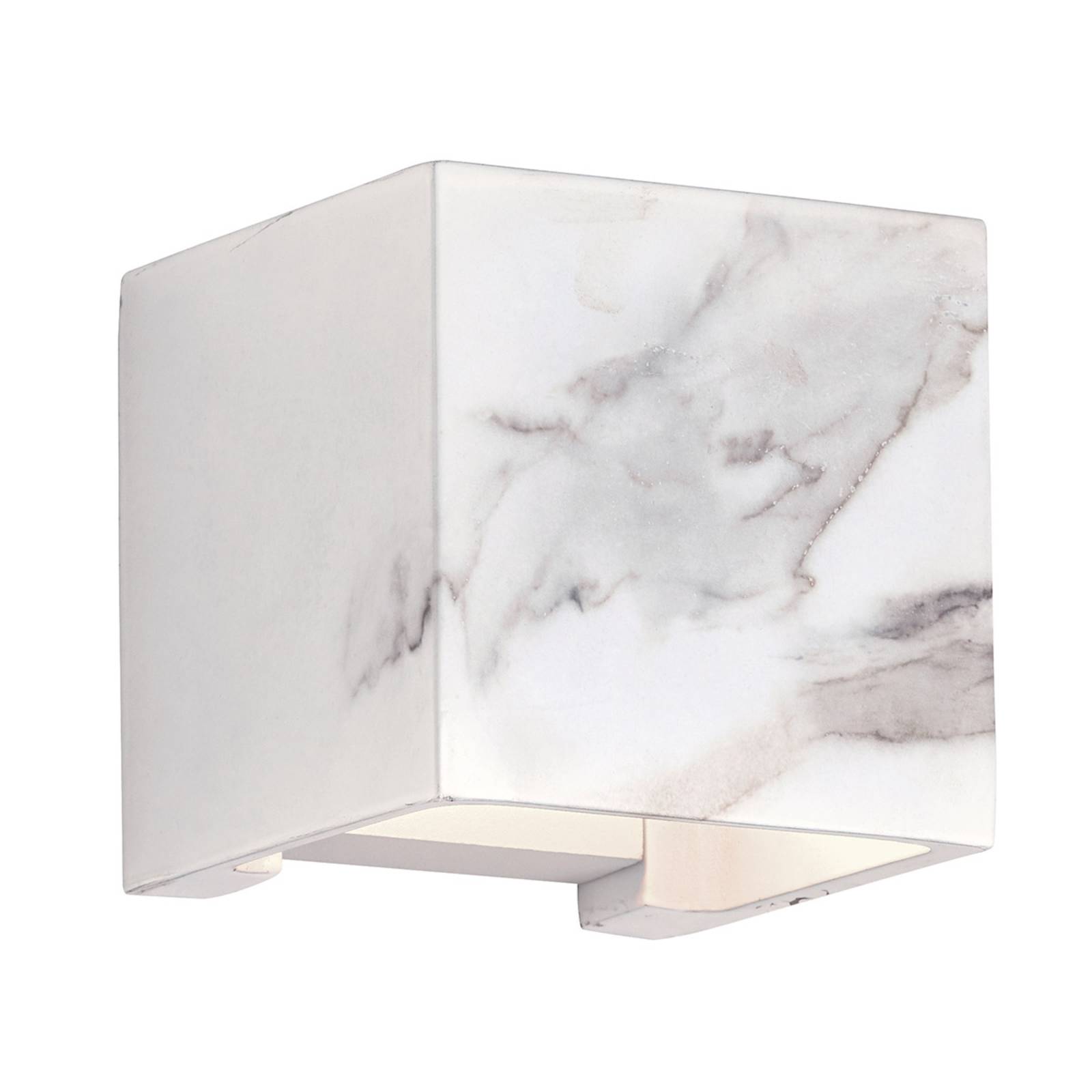 LED-ulkoseinälamppu Davos marmoria valkoinen