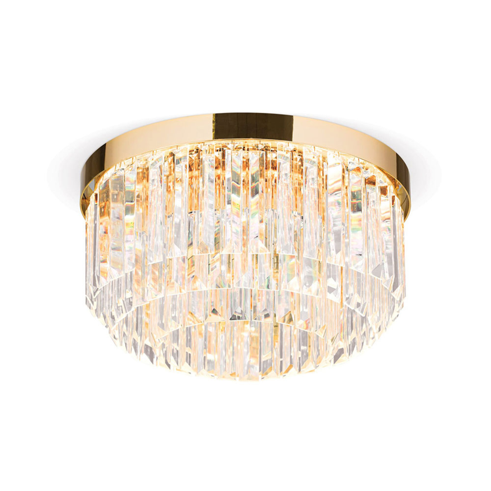 LED-Deckenleuchte Prism mit Kristall-Glasprismen