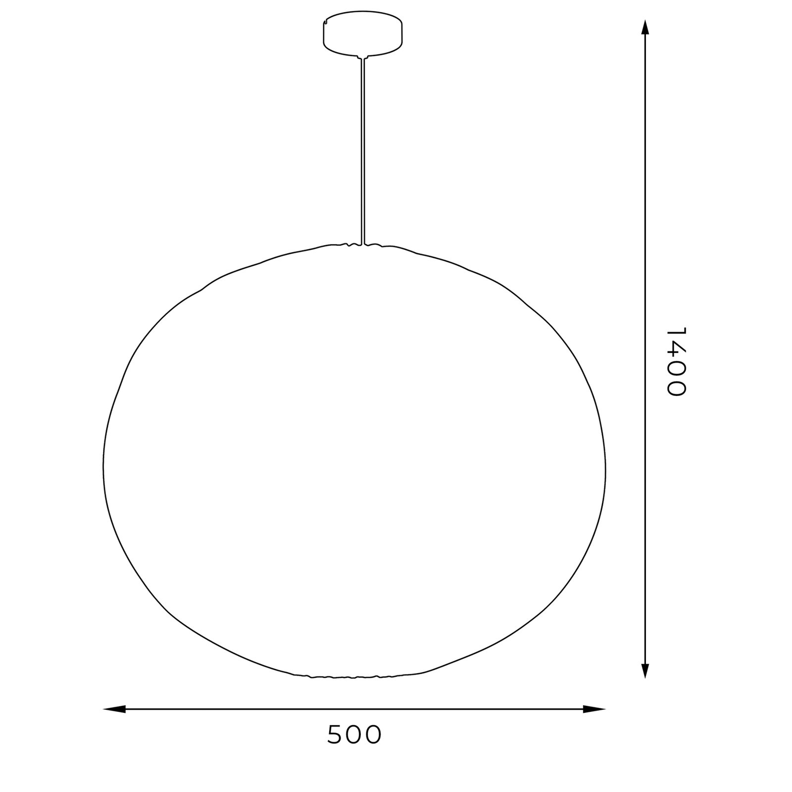 Envostar Orlanda suspension coton blanc sphère