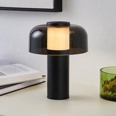 Lampada LED da tavolo Ponente, Ø 16 cm, nero, CCT, dimmerabile