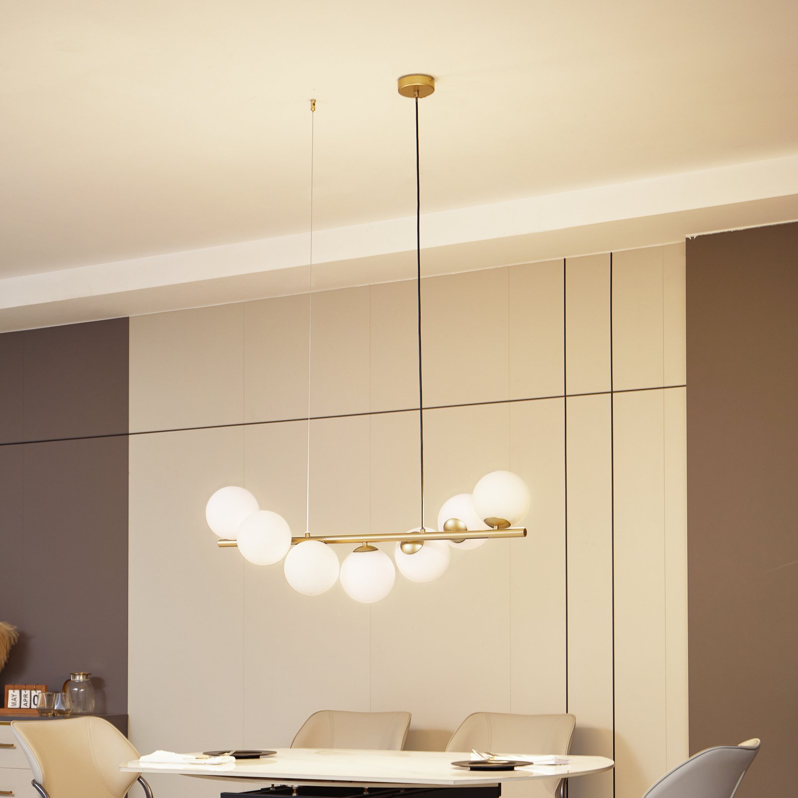 Isandro 7 Pendant Gold/Opal - Lucande