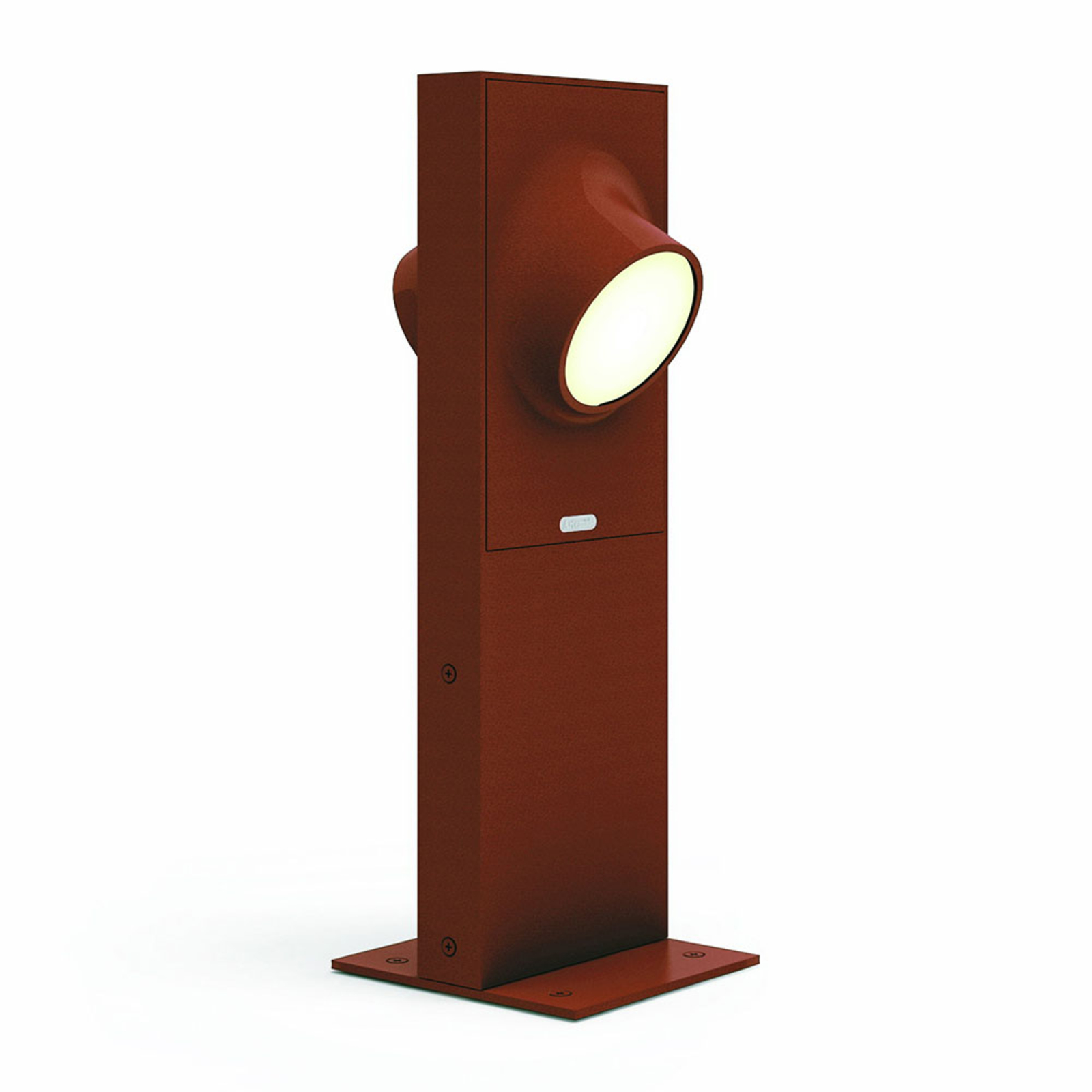 Artemide ARCHITECTUR Ciclope pillar lamp 2-bulb rust, technopolymer, polycarbonate, steel, aluminium, 6.5 W, energy efficiency: A+, L: 17 cm, W: 5 cm, H: 50 cm