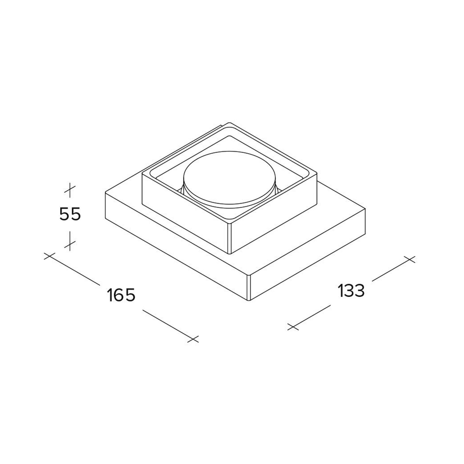 Aplique de pared Sibari, blanco, escayola, 16,5 cm de ancho, GX53