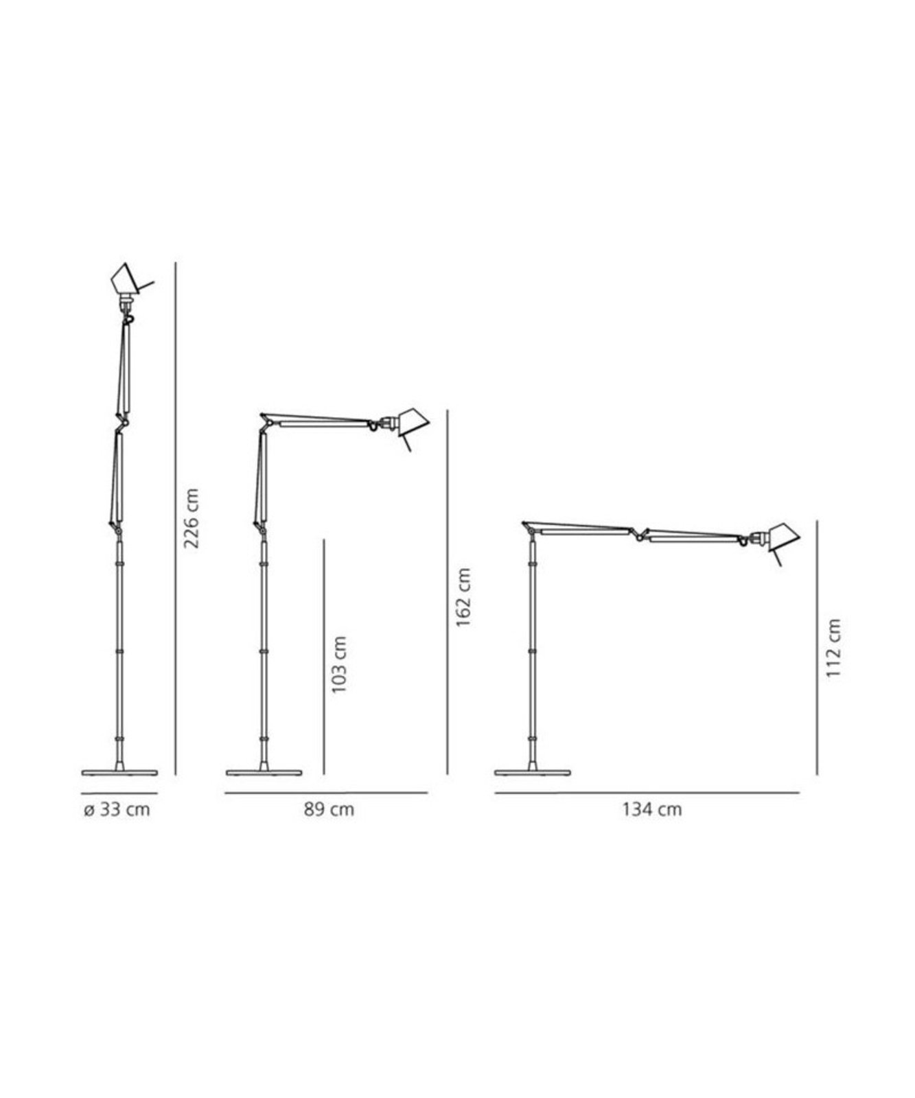 Tolomeo Lámpara de Pie E27 Aluminio - Artemide