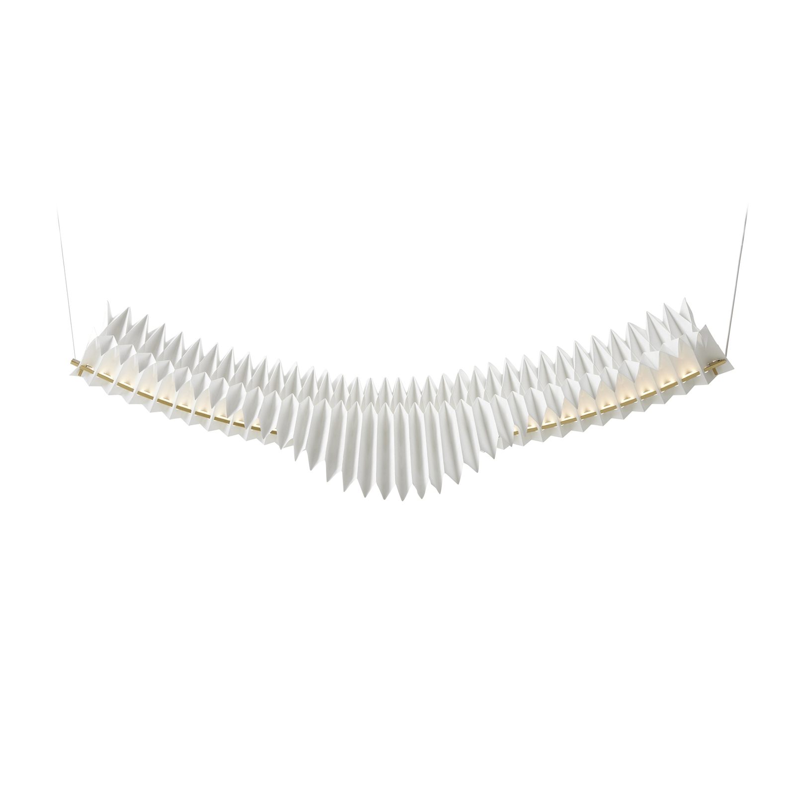 FRANDSEN suspension LED Sora, blanc/laiton, papier