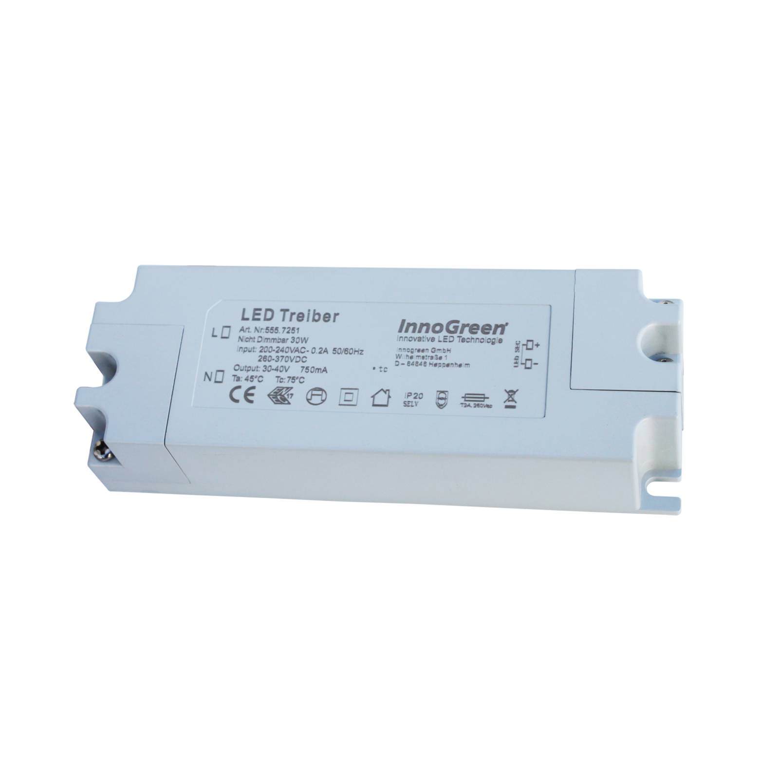 E-shop InnoGreen LED driver 220-240 V (AC/DC) 30W