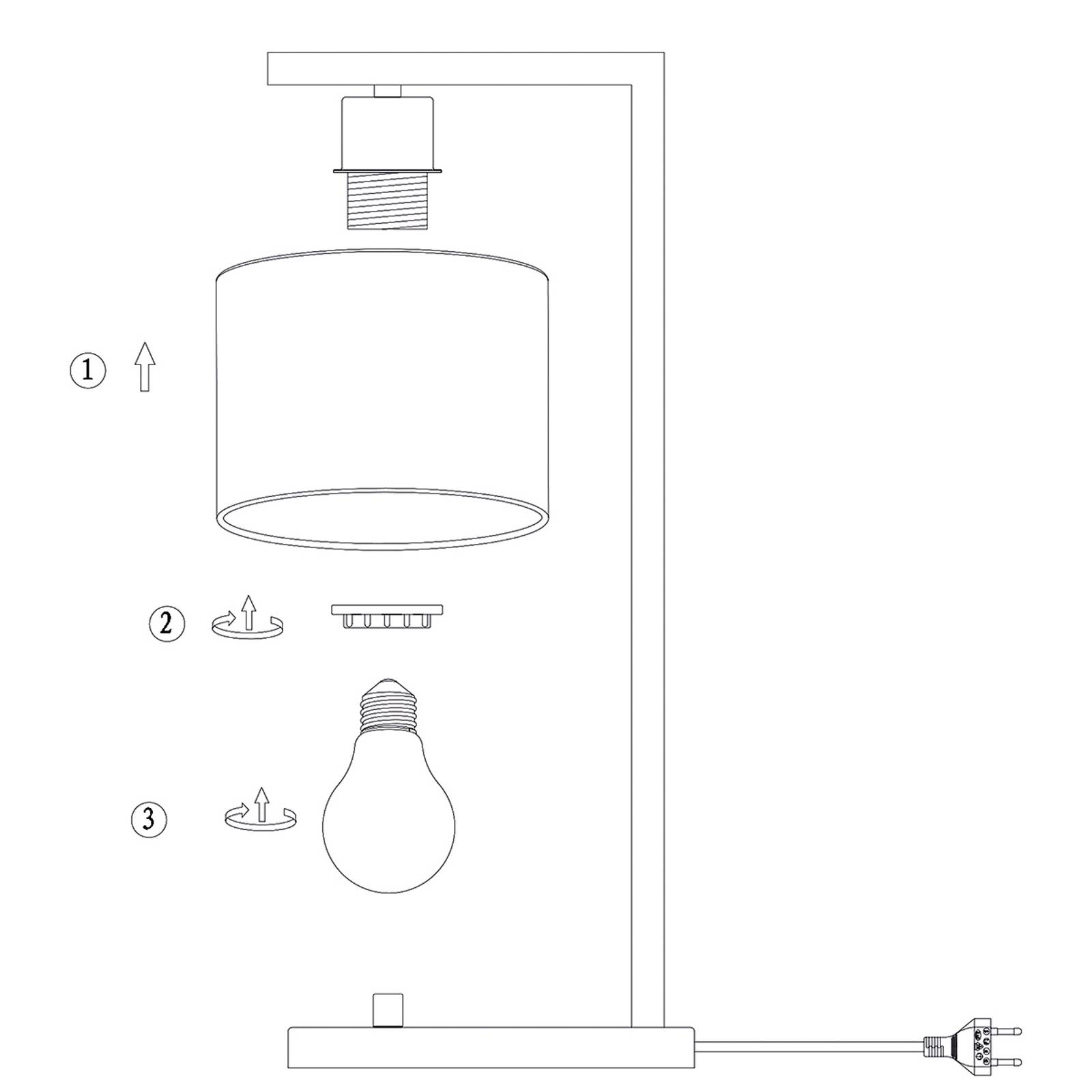 Lampa stołowa Stang 3716ZW, naturalna wiklina