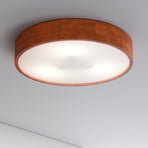 Envostar Kerio plafondlamp, Ø47cm, hout rustiek