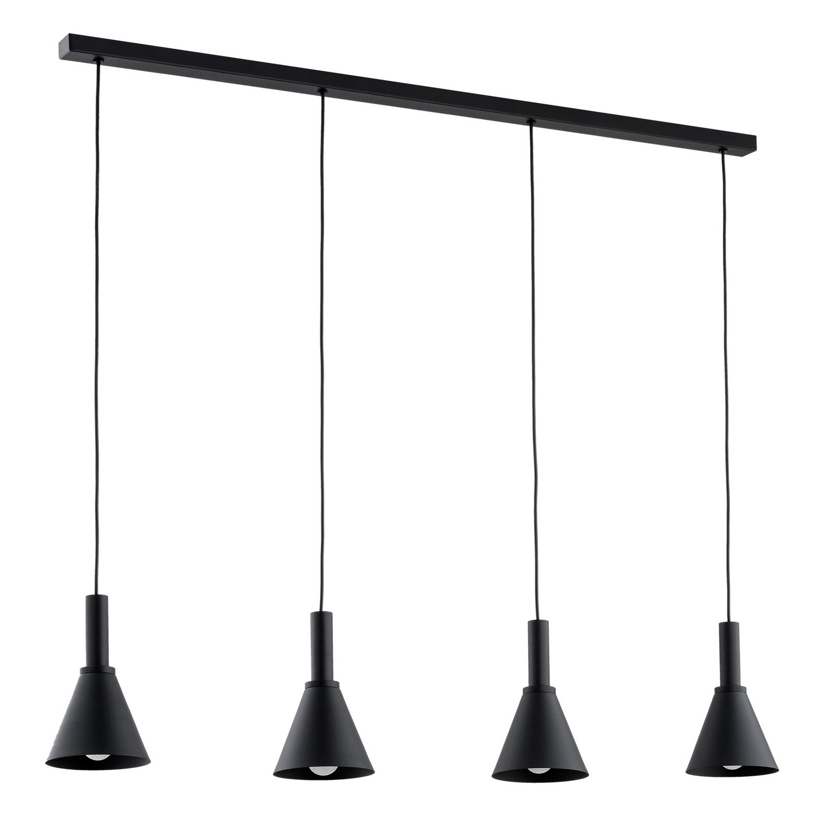 Rippvalgusti Norte, must/kuldne teras, pikkus 114 cm, 4-valgusti