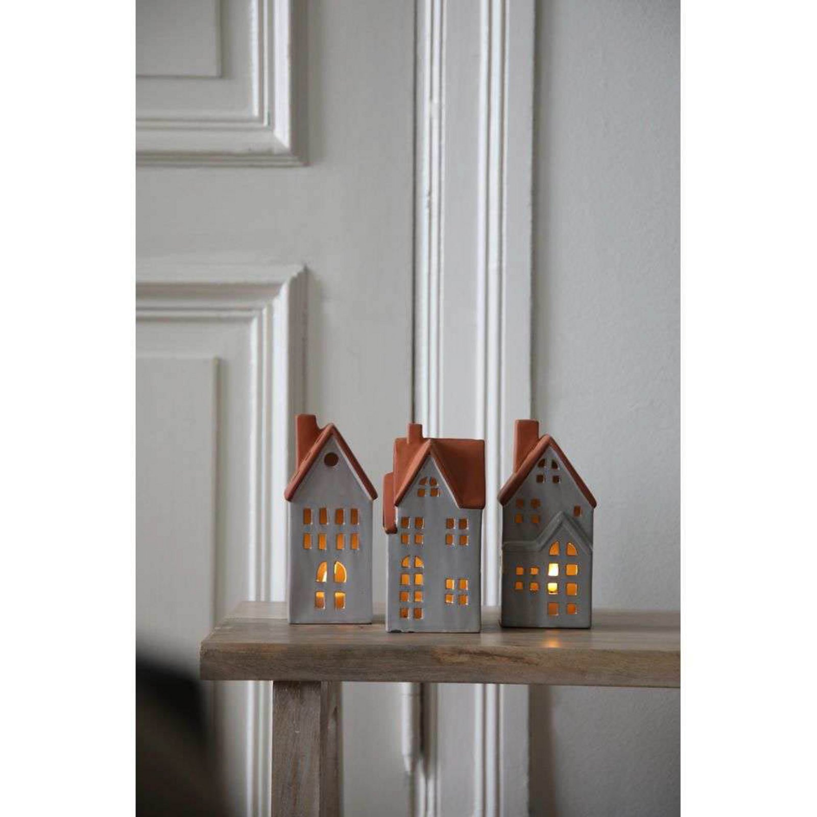 Molton Decoration Bordlampe 3 pcs. White/Brown - Markslöjd