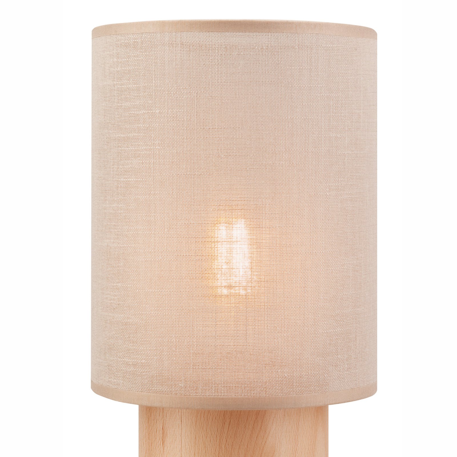 Envostar Asolita stolní lampa dřevěný podstavec stínidlo béžová