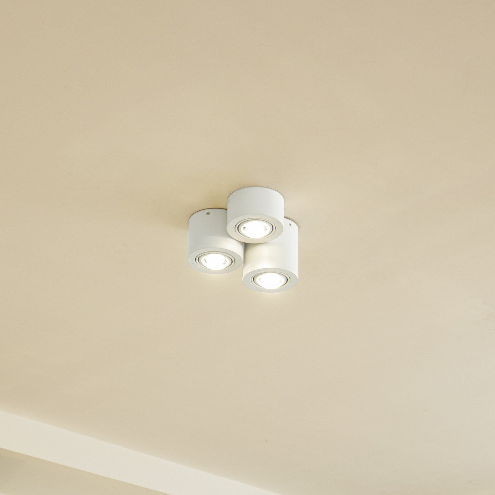 Lindby Downlight Jyla 3 becuri alb mat GX53 - Camera de zi / sufragerie - Modern - Metal