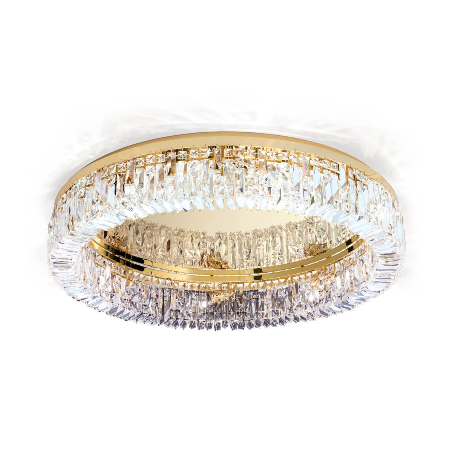 Kristall-Deckenlampe Ring - 75 cm