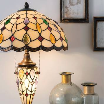 Lampa stołowa 5182 z kolorowym kloszem Tiffany