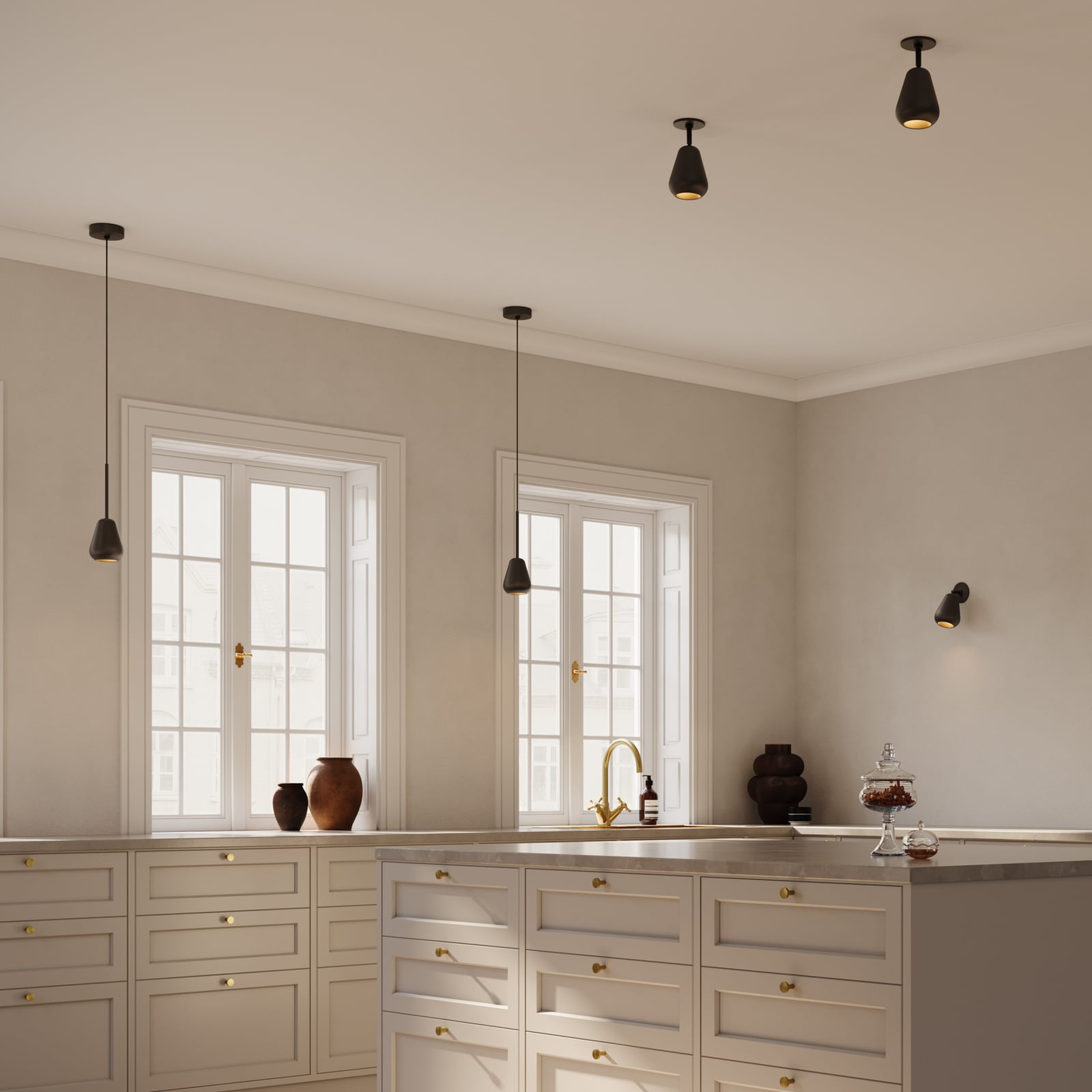 Viseća svjetiljka Nuura Anoli Spot, Ø 10 cm, crna, metalna