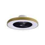 Teleo LED Stropní ventilátor Mosaz - Lindby