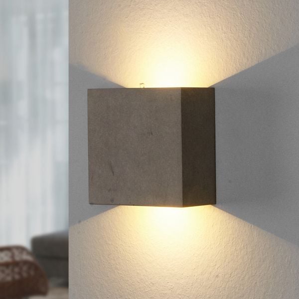 Yva LED Seinävalaisin Concrete - Lindby - Eteinen / käytävä - Moderni - Betoni - Kulmikas — Lindby