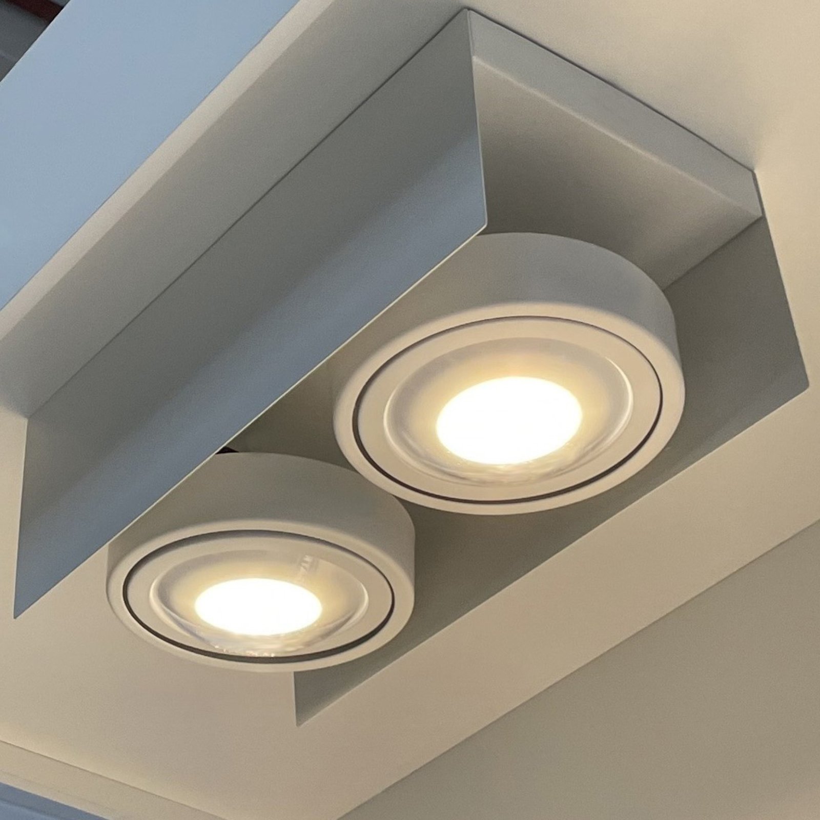 MEGATRON Cardano LED спот за таван с 2 светлини, бял