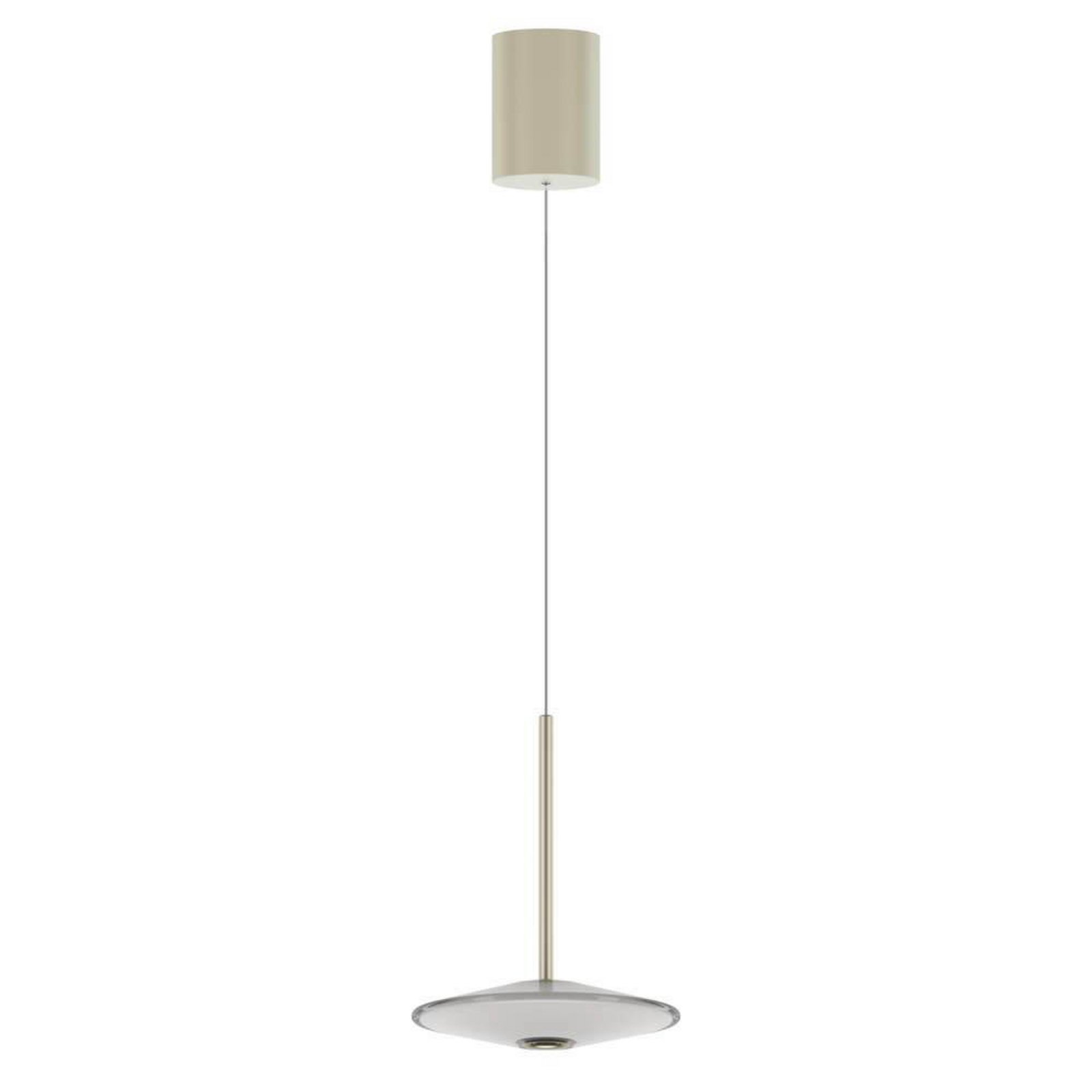 LOOM DESIGN Suspension LED Solene, blanc, verre, Ø 20 cm