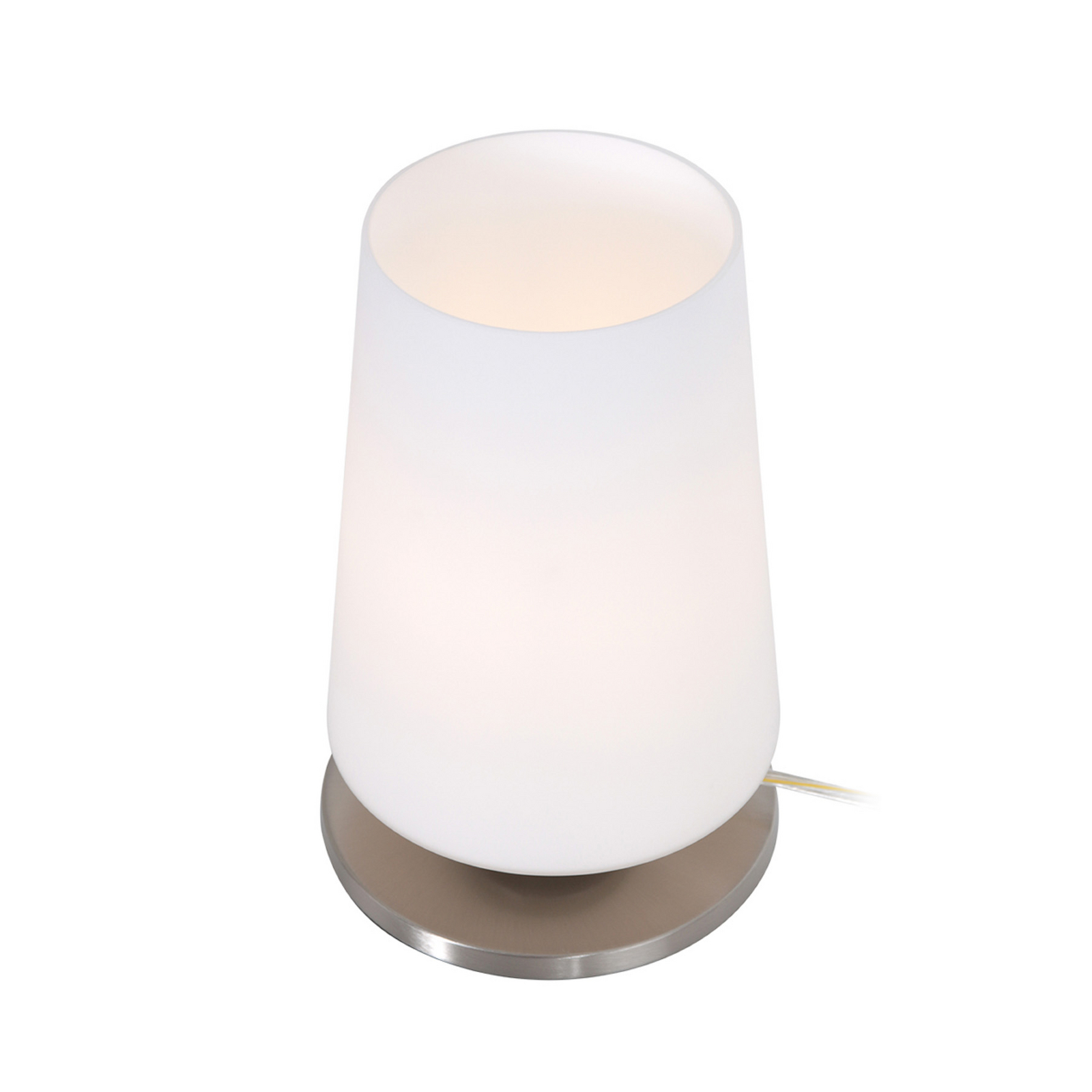 Galda lampa „Ancilla“, tērauds, augstums 26 cm, metāls, stikls, E27