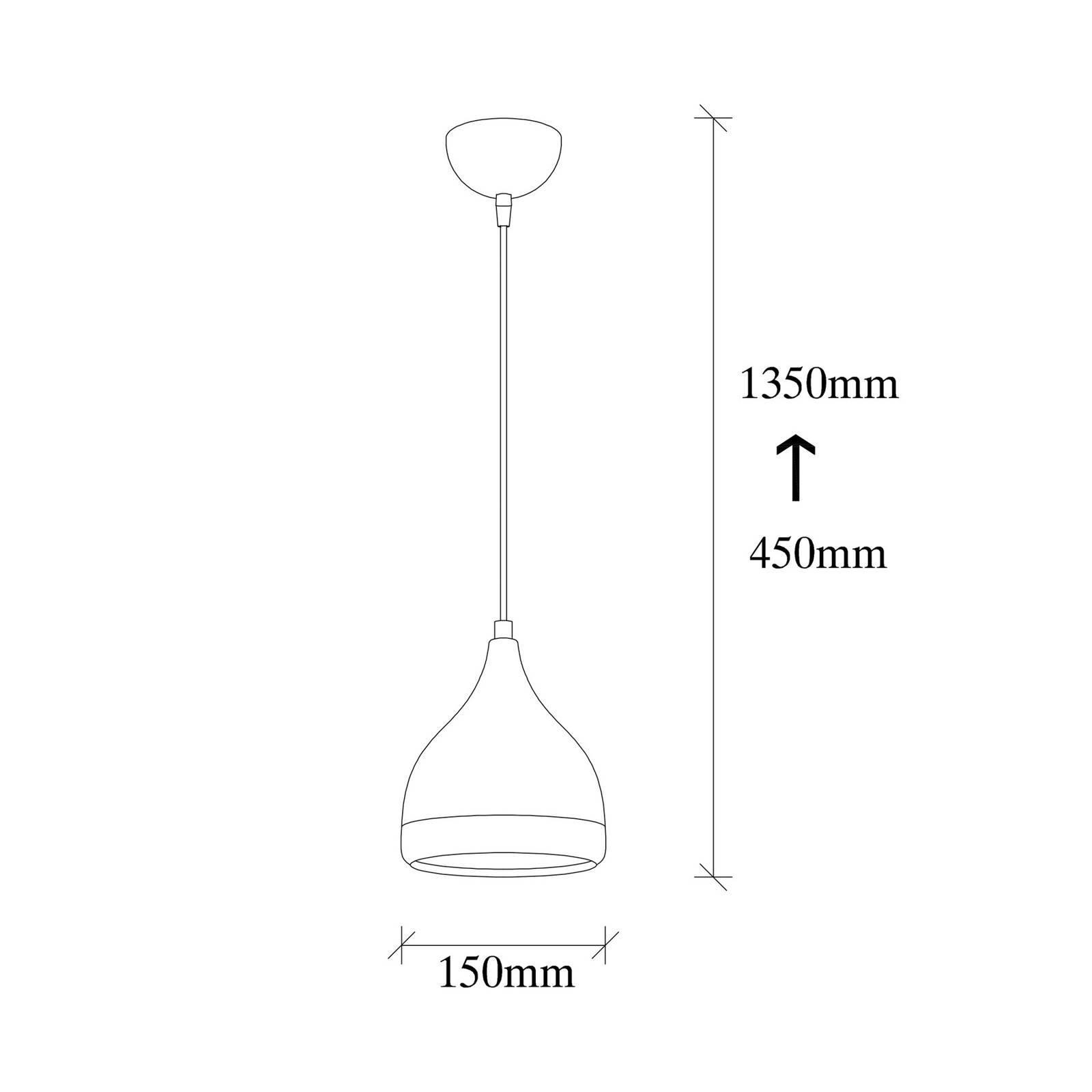 Lampa wisząca Yildo 7000 1-punktowa Ø15cm czarny/miedź