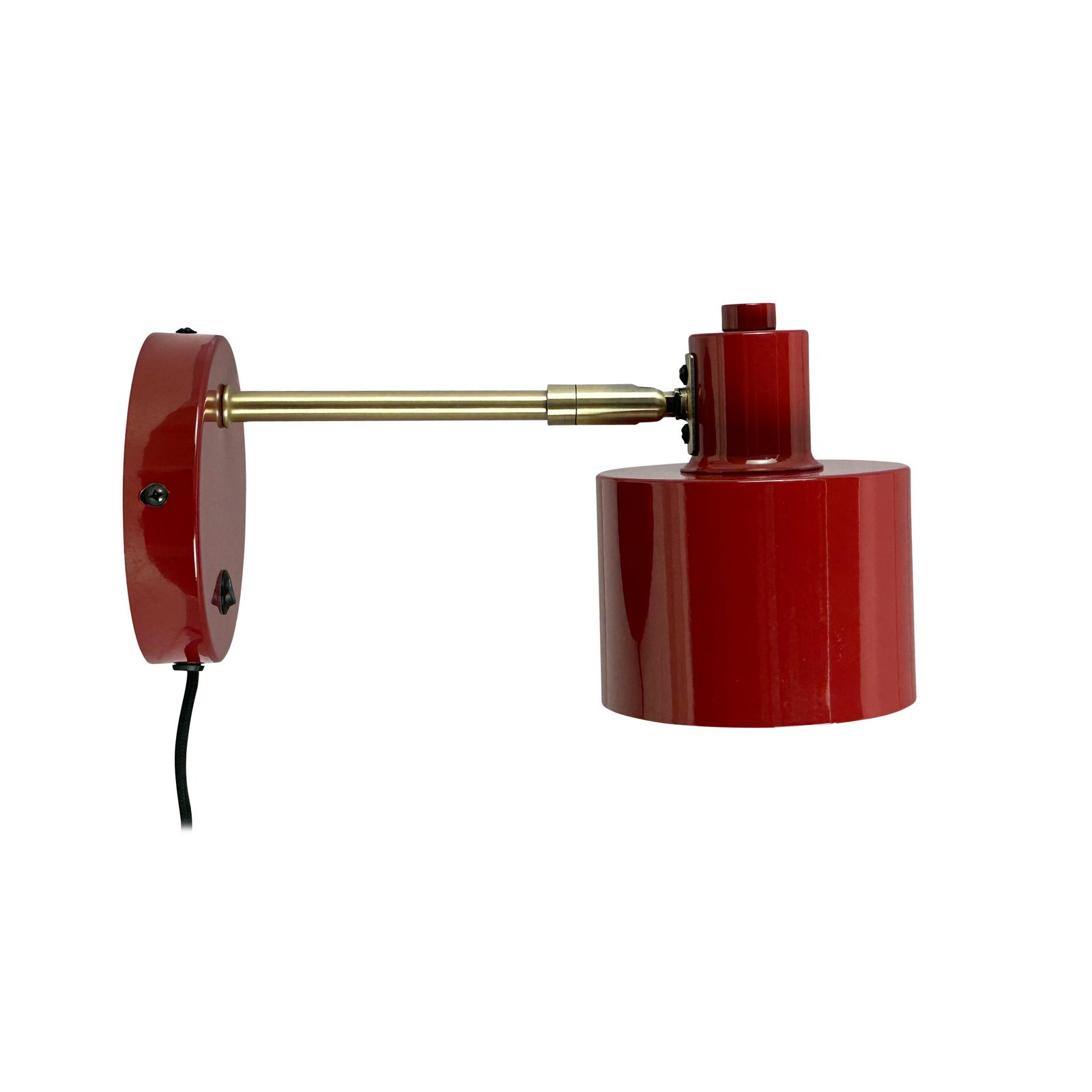 Dyberg Larsen Ocean wall lamp, dark red, projection 30 cm