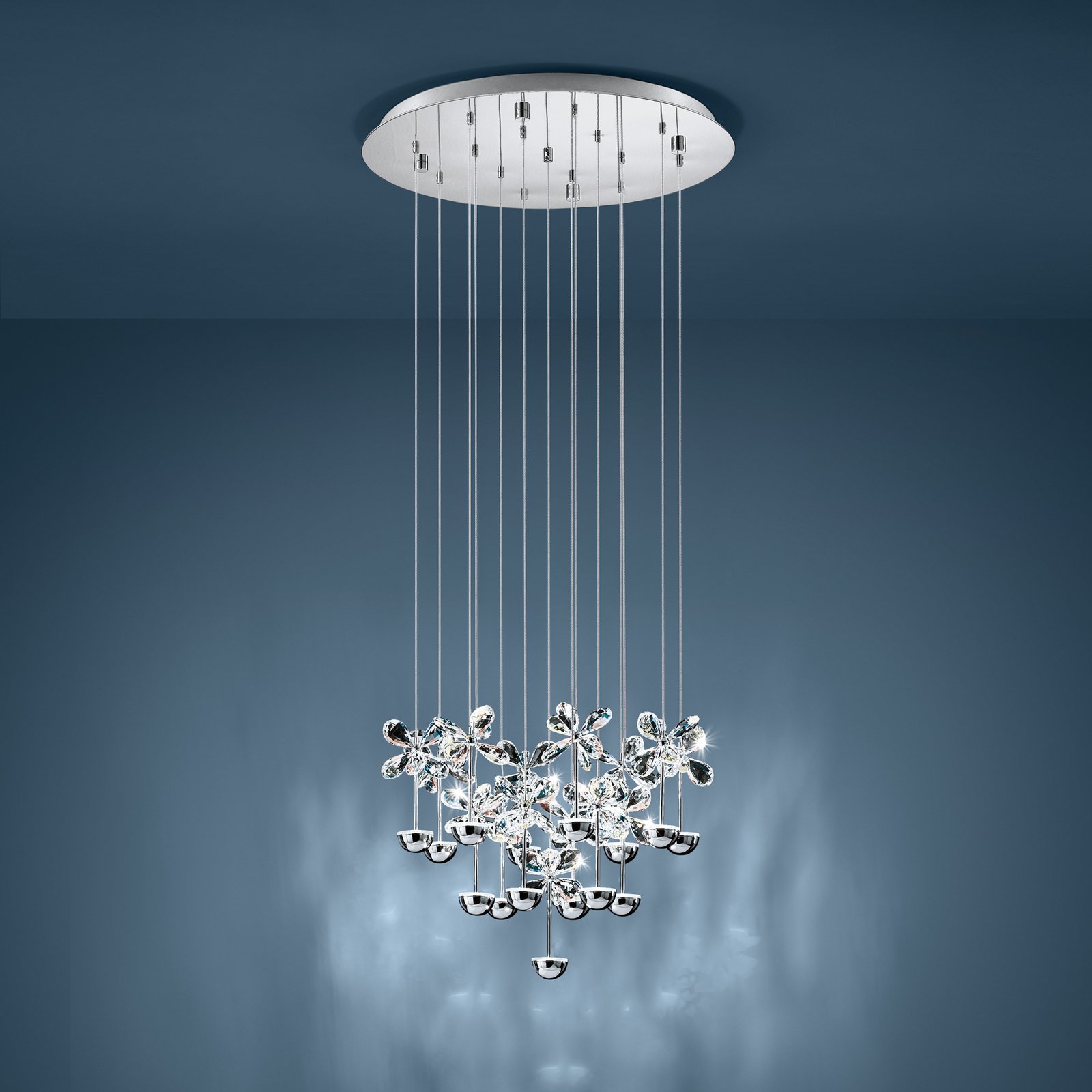 EGLO Stars Of Light LED hanging light Pianopoli chrome Ø 50 cm
