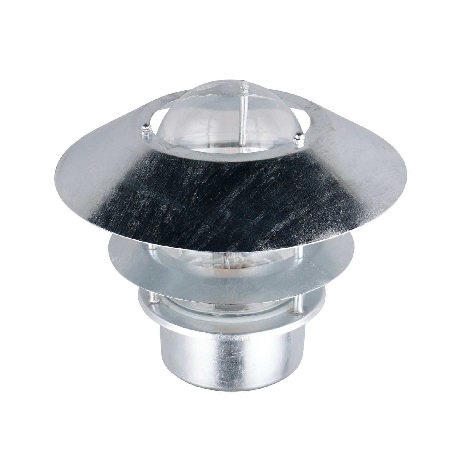 Utendørs vegglampe Ruvuuma sinkfarget Ø 22 cm oppadrettet