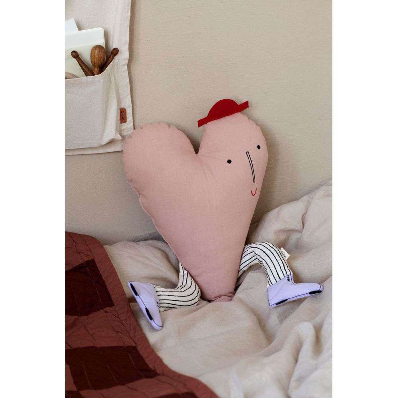 Heart Cushion Dusty Rose - ferm LIVING