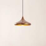 Pendant light Barek 11545, burnished brass, metal, Ø 34 cm