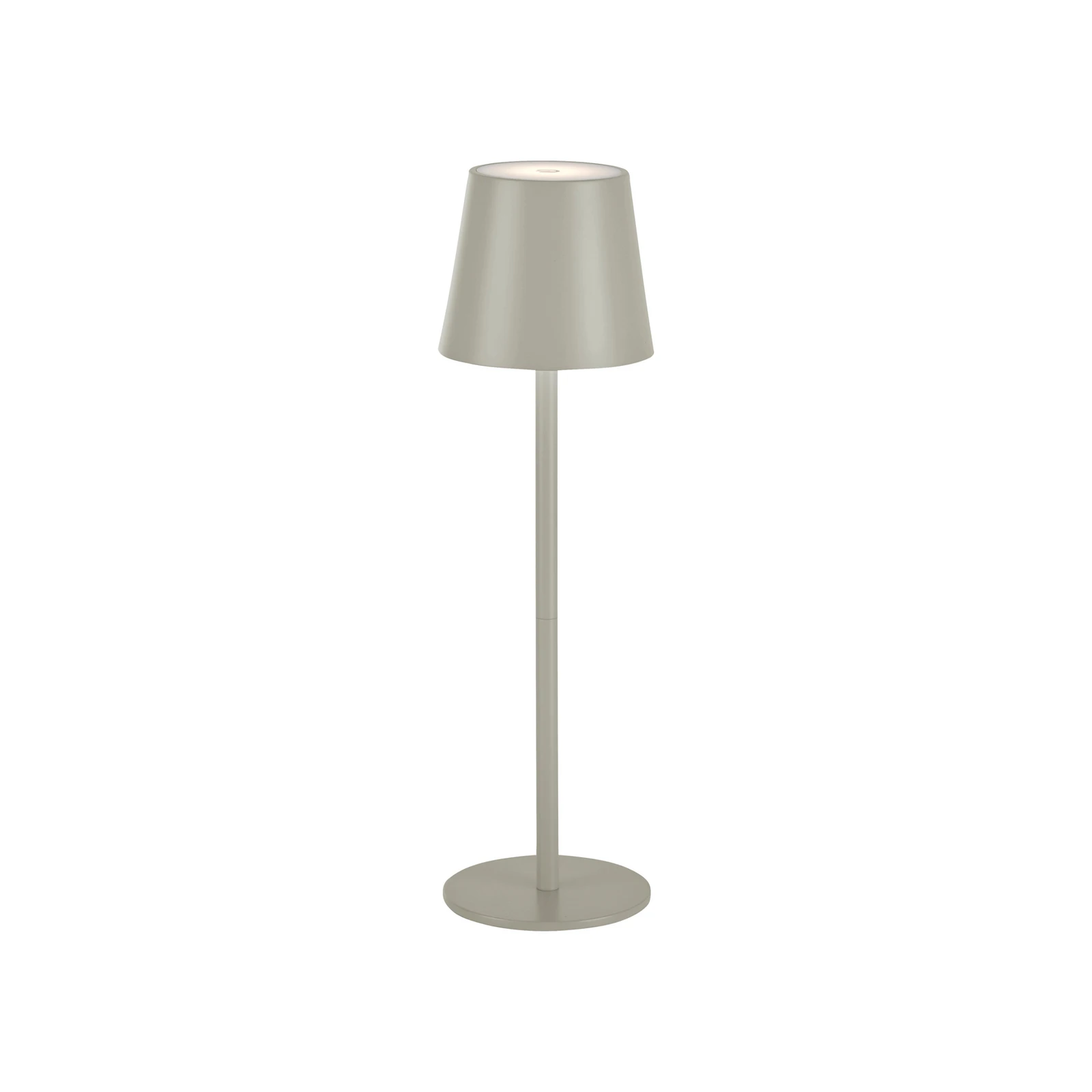 JUST LIGHT. Candeeiro de mesa LED Euria, ferro cinzento-bege IP54