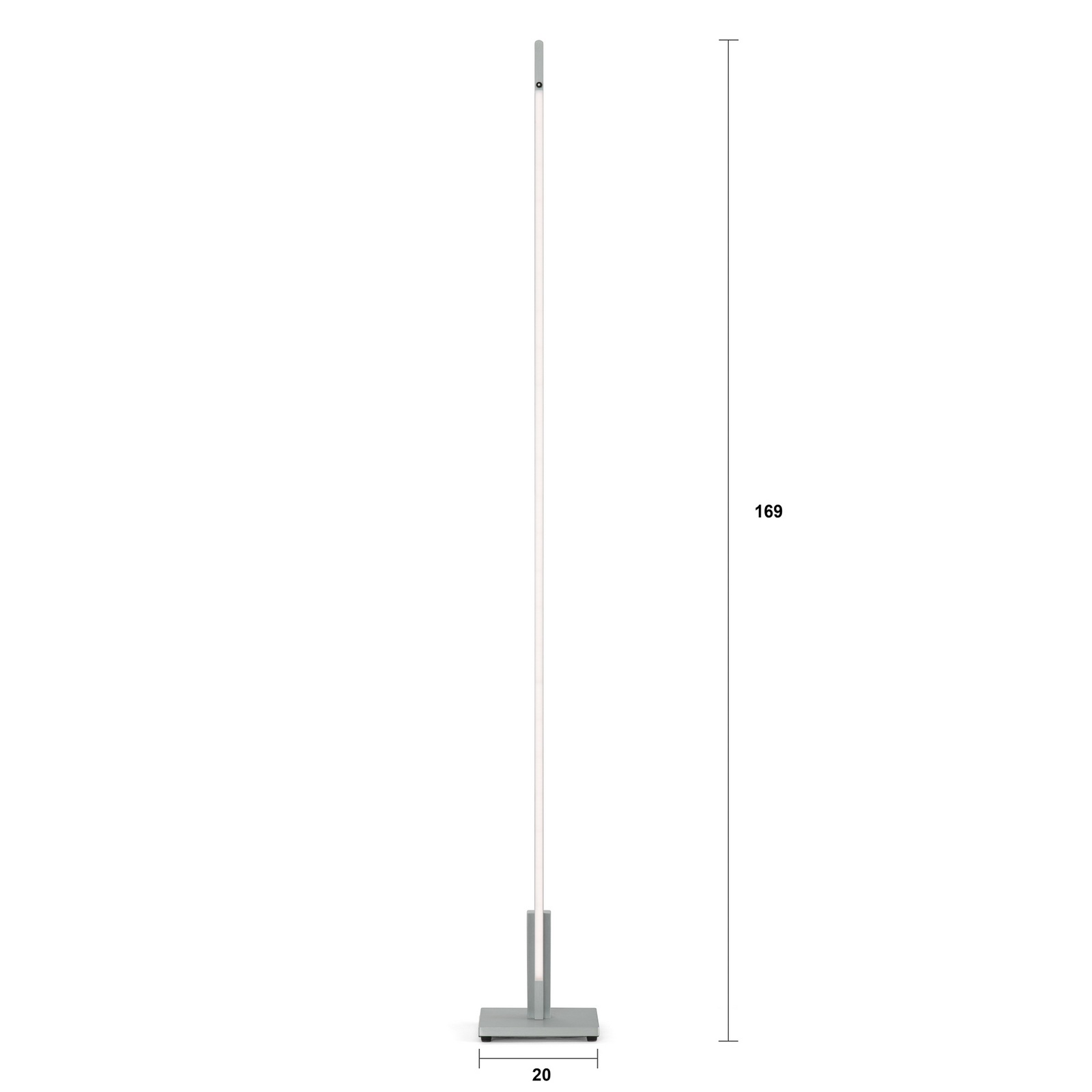 Quitani Talon LED stojacia lampa hliník eloxovaný prírodný