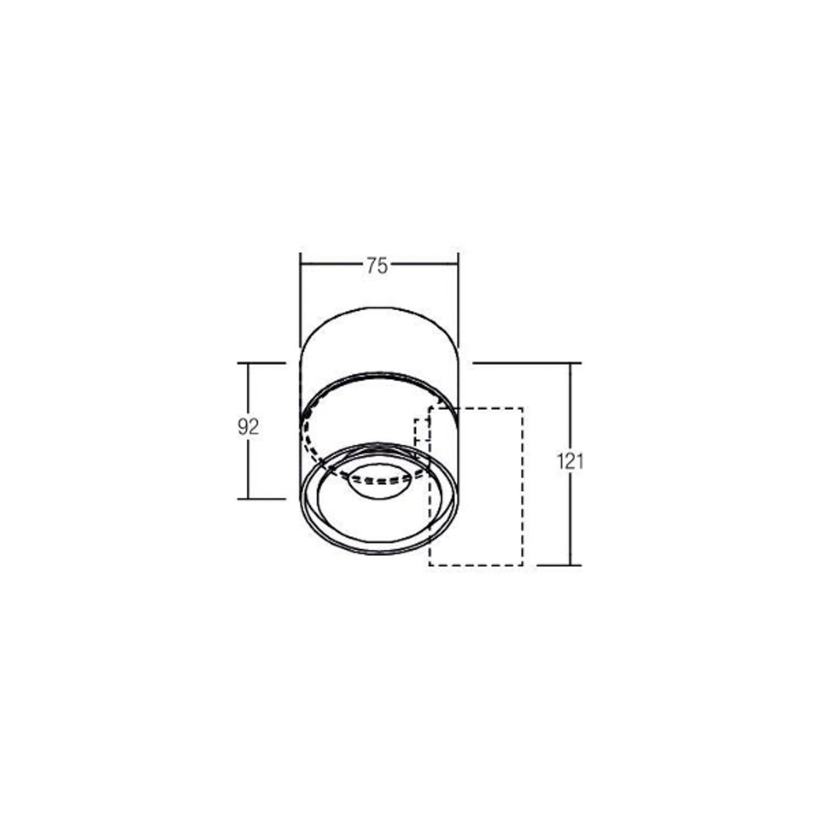 BRUMBERG LED-takspotlight Circle Mini Ø 7,5 cm vit