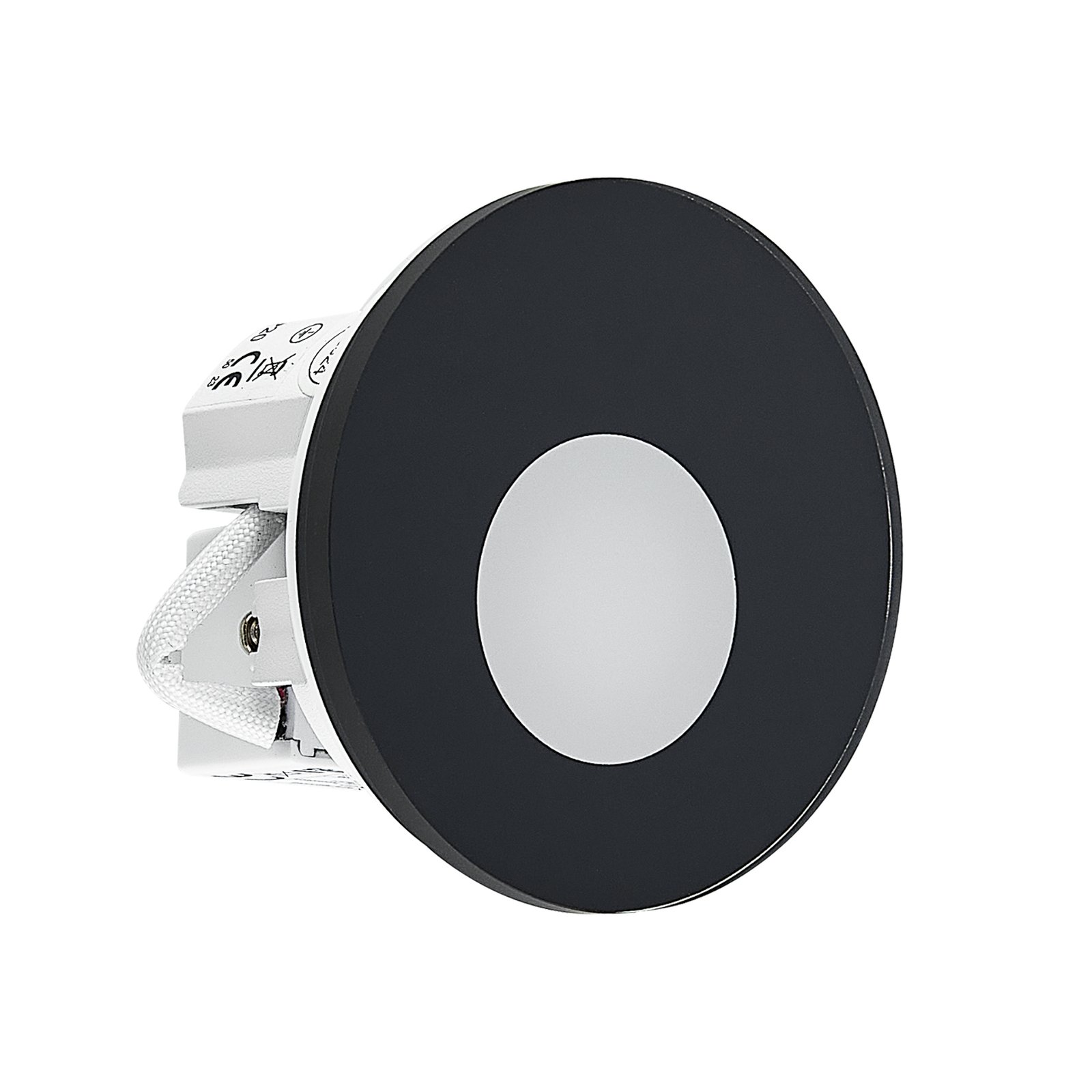 Molto Luce LED recessed light Wall 68R Glass IP44 RD, black