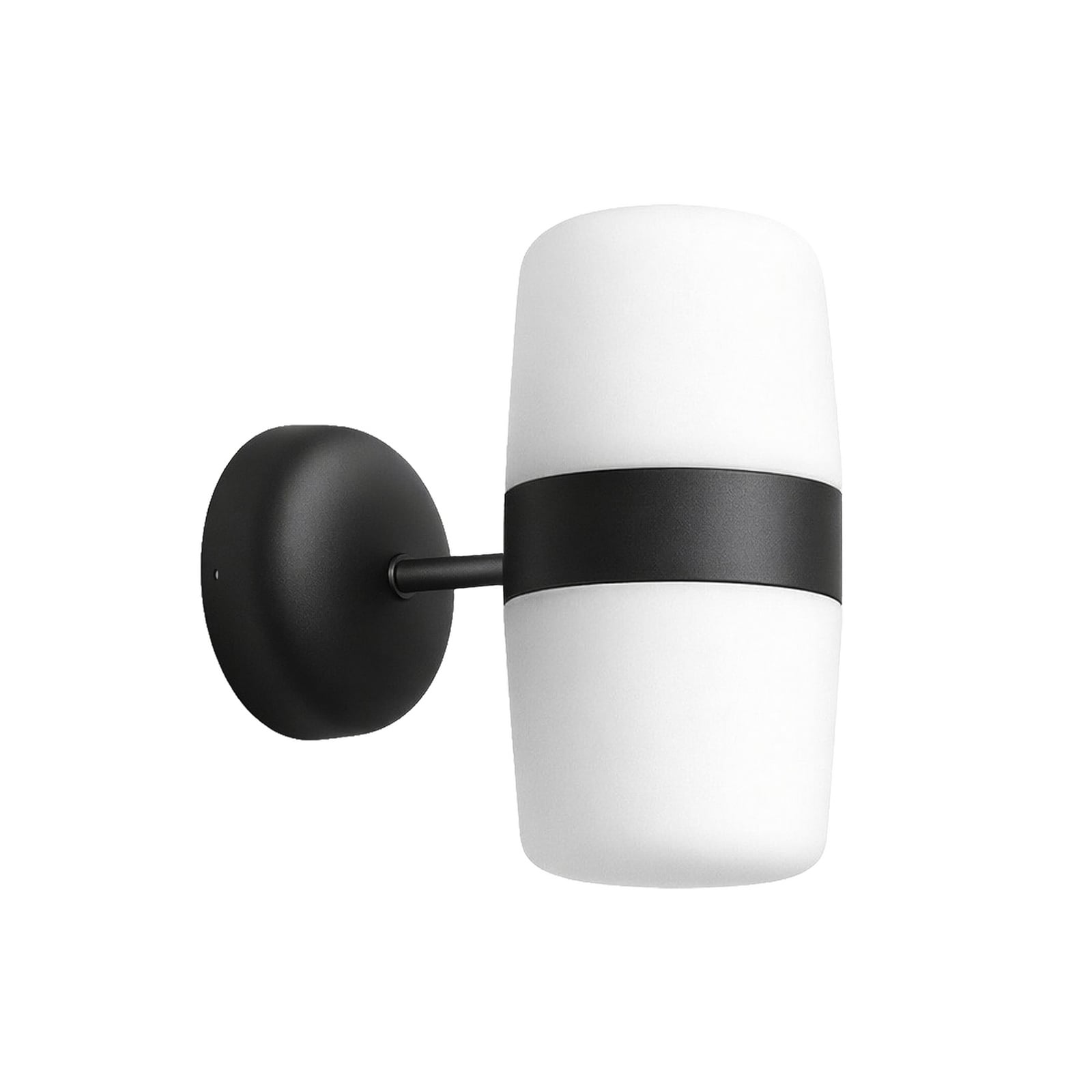 Hall LED-vegglampe, matt svart, 2 lyskilder - Northern
