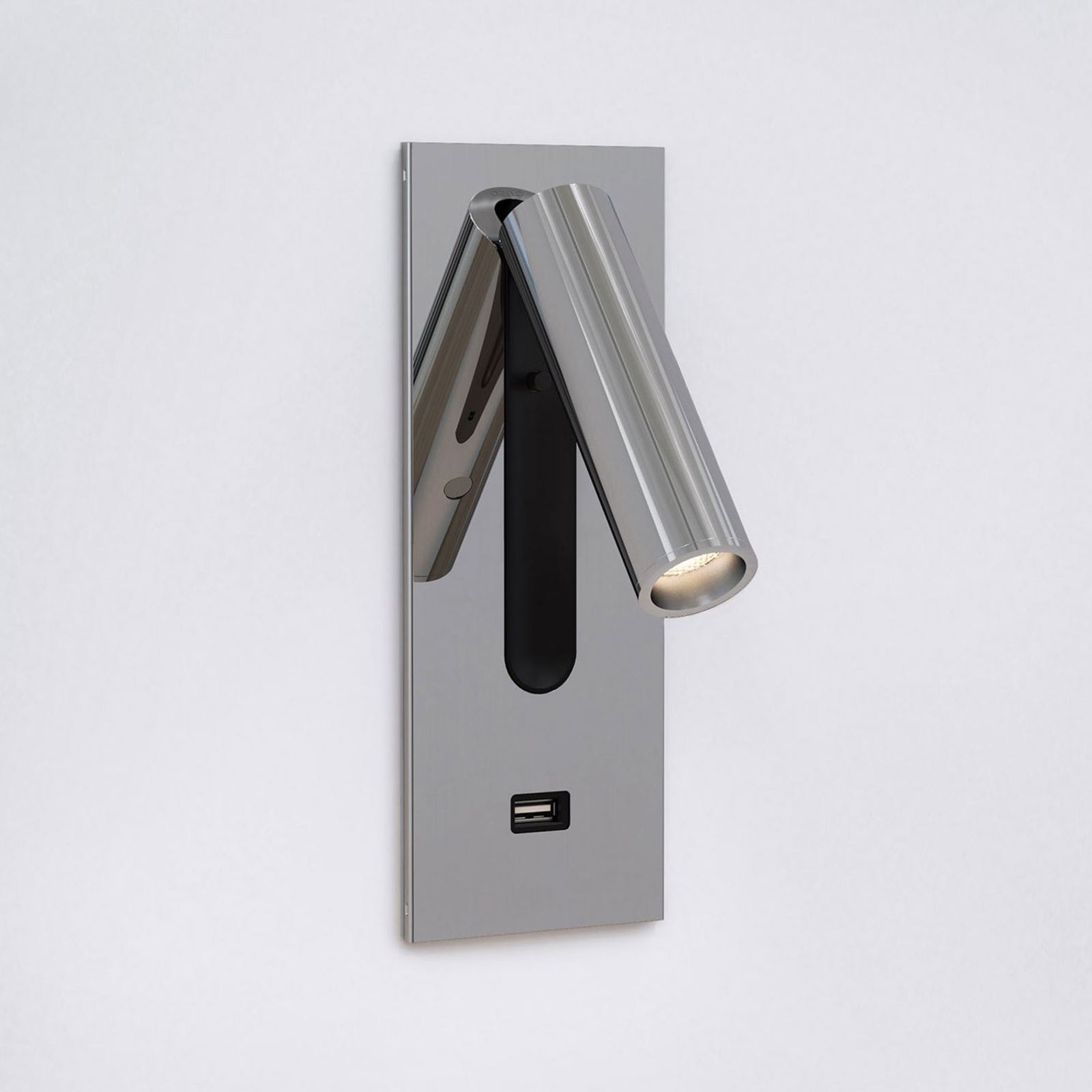 Astro Fuse USB LED innfelt vegglampe, krom