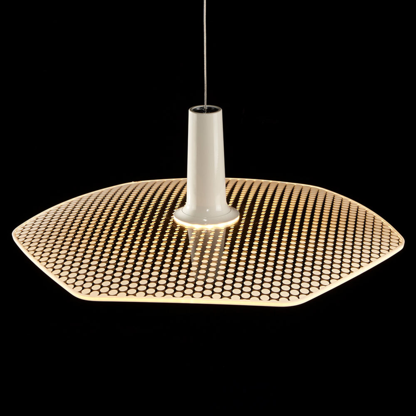 LDM Wyng 6 Dot LED hanging light, white, for Living / Dining Room, acrylic, aluminium, 32 W, energy efficiency: A+, L: 60 cm, W: 60 cm, H: 23.4 cm