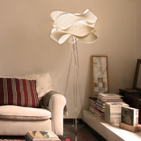 LZF Link lámpara de pie de chapa de madera, dimmer