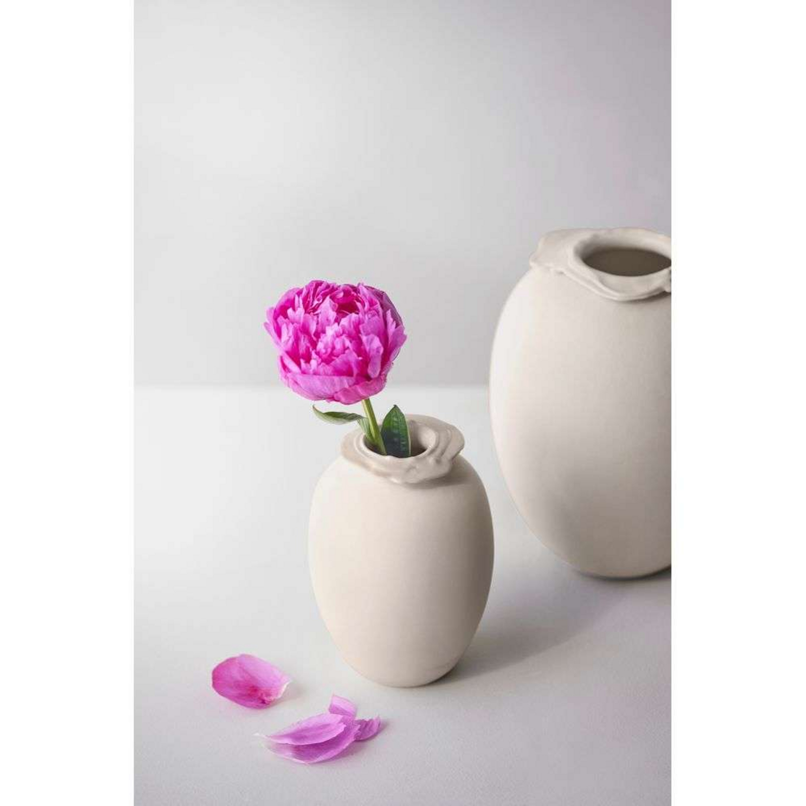 Brim Vase H18 Beige Ceramics - Northern