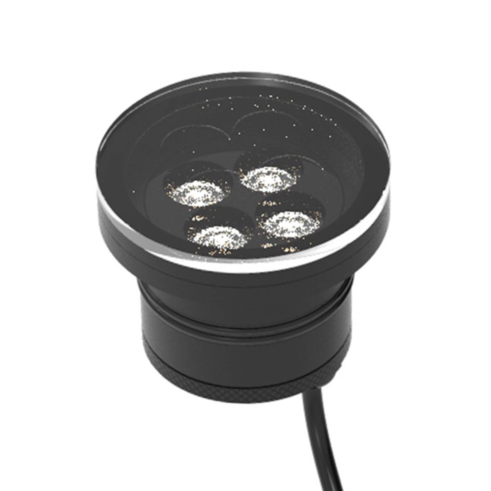 Arcchio Gerrie LED recessed light, Ø 9.5 cm, clear, die-cast aluminium, silicone, glass, 8.4 W, H: 9.6 cm