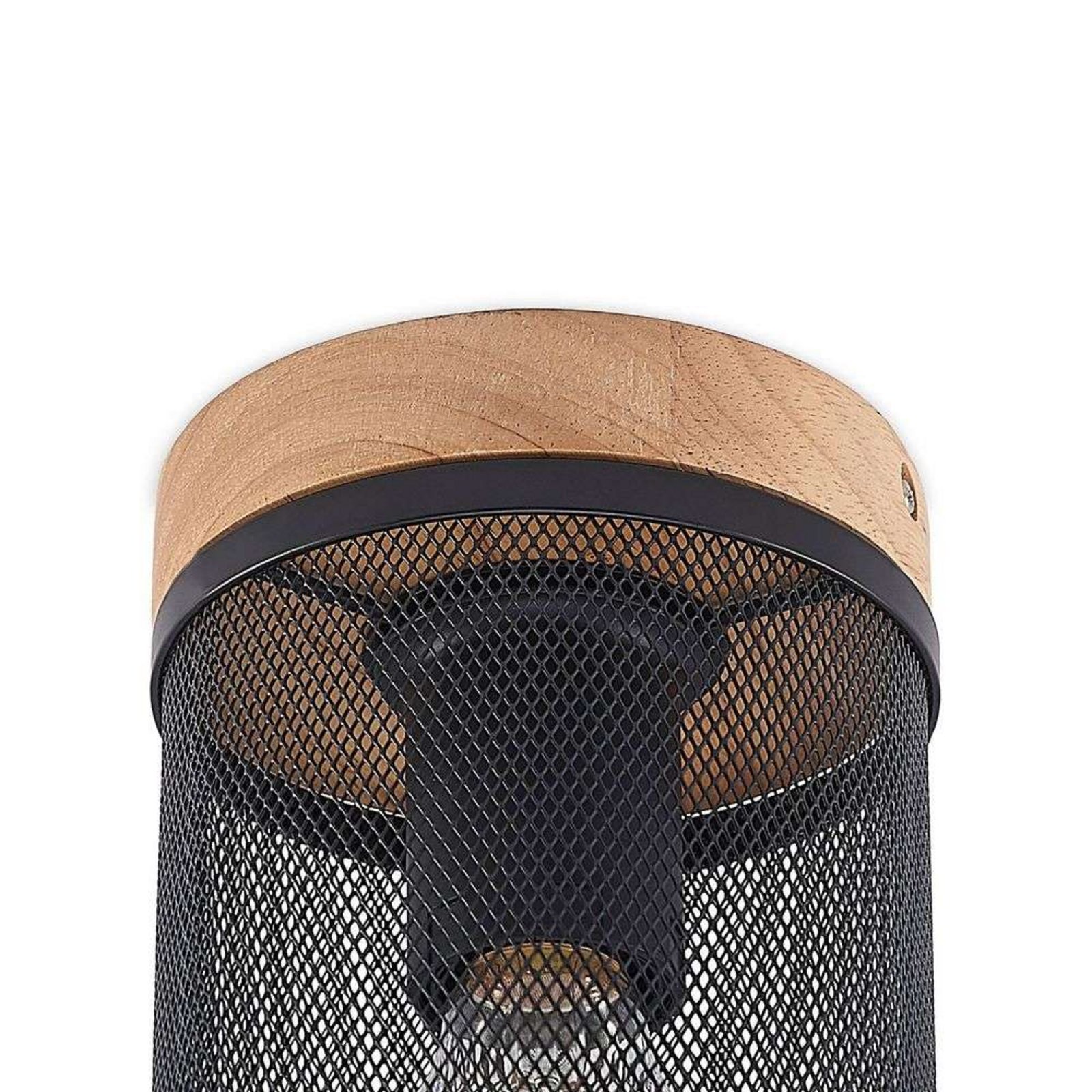 Kiriya Mennyezeti Lámpa Black/Wood  - Lindby