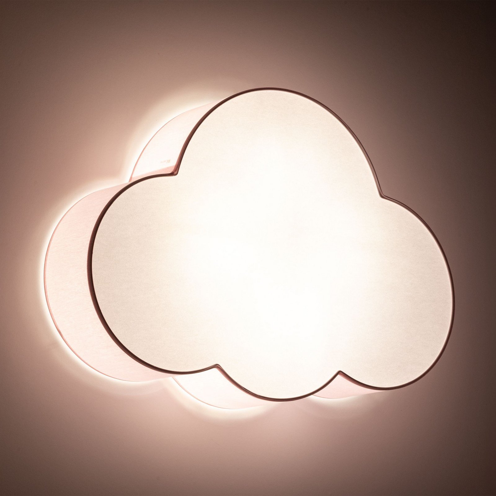 Stropní svítidlo Cloud, růžové, plast, 63 cm, oblak, E27