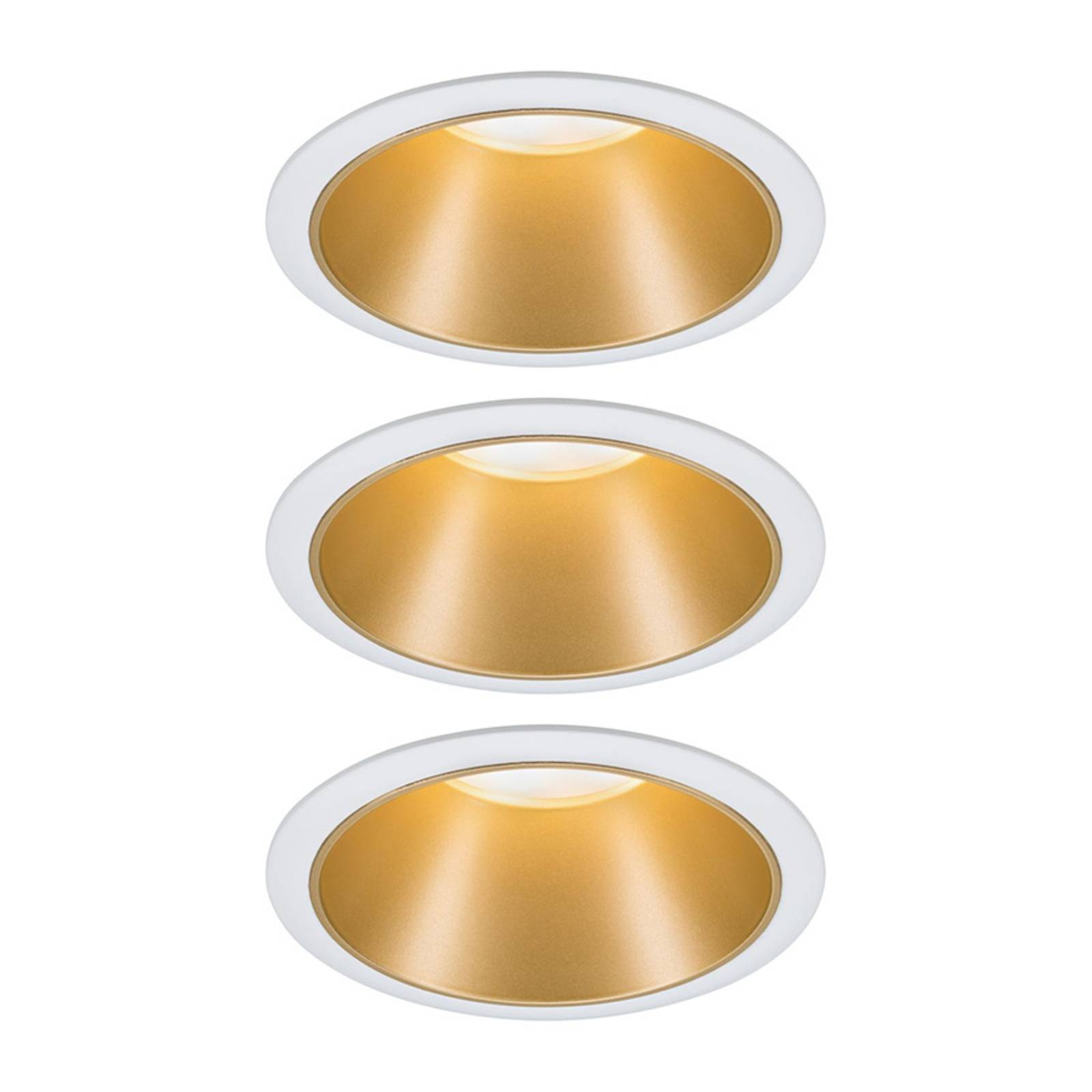 Paulmann Cole LED-spot guld-hvid sæt med 3