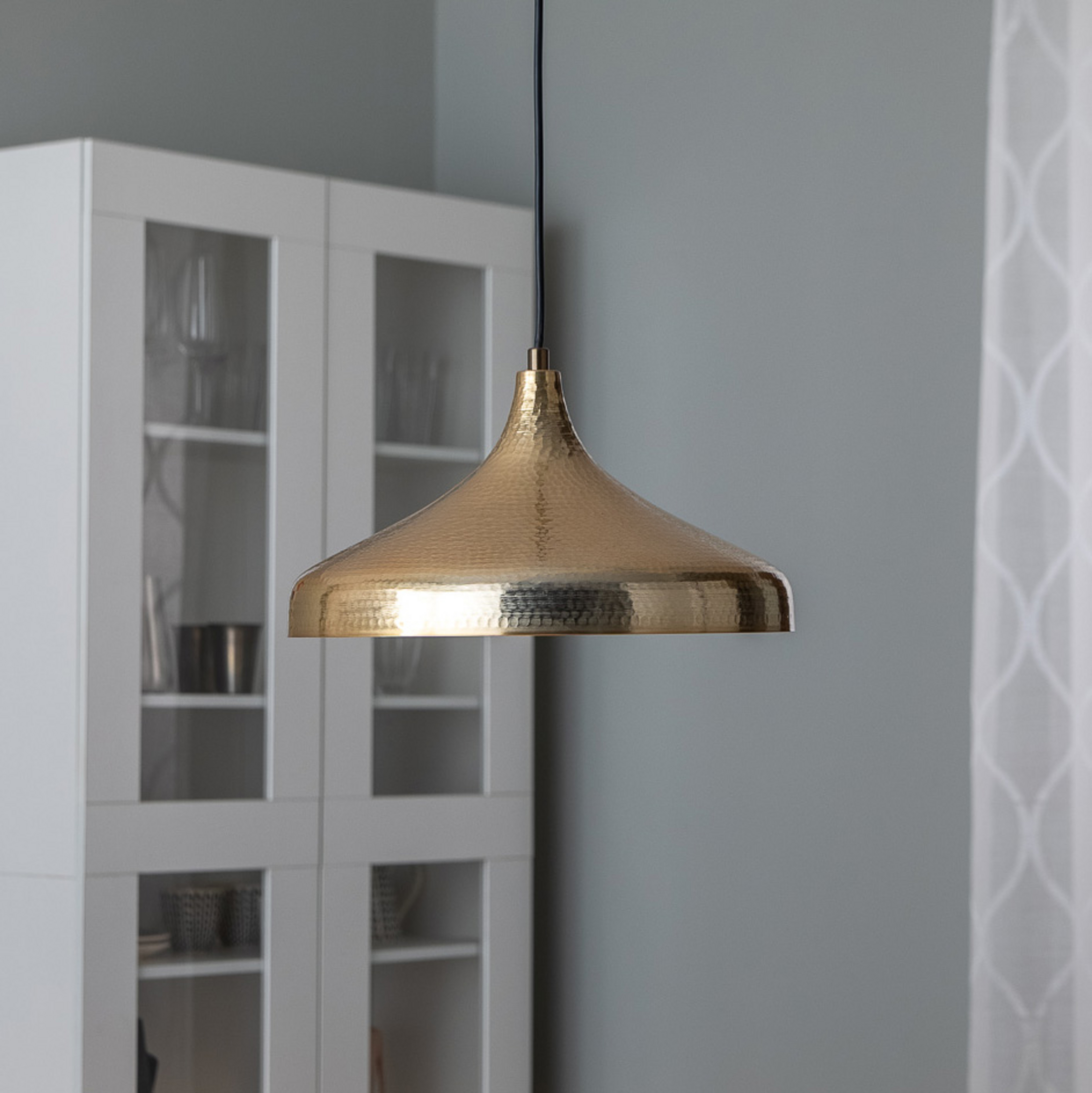 Tattoo 2643 pendant light, Ø36cm, antique gold