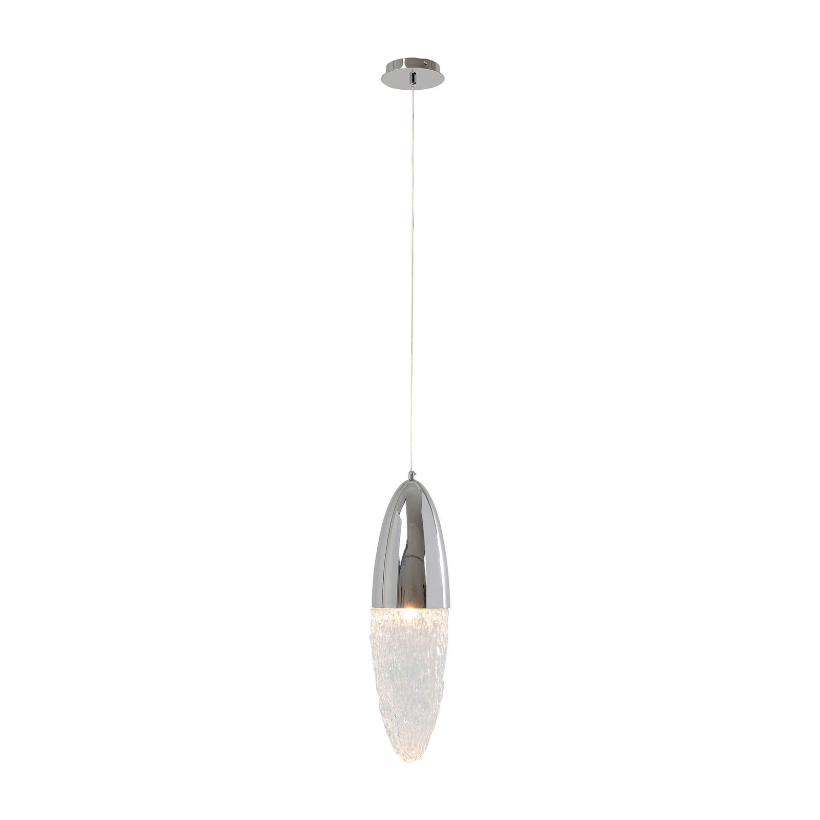 KARE Frozen Hängeleuchte 1-flg. chrom Ø 17cm