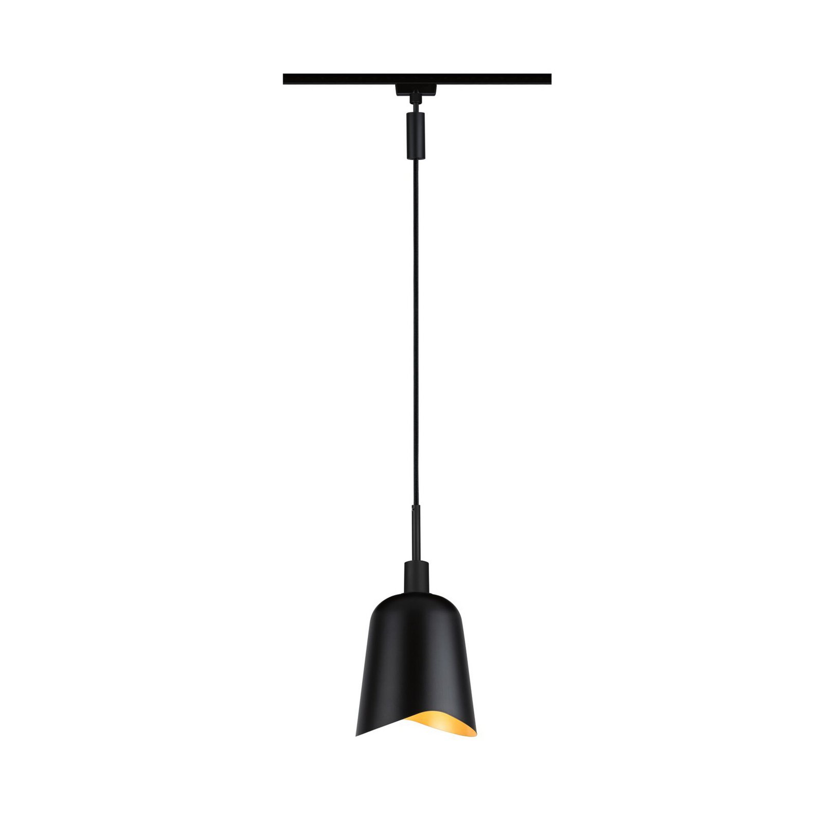 Paulmann pantalla U-Rail Alvaro negro/dorado DecoSystems