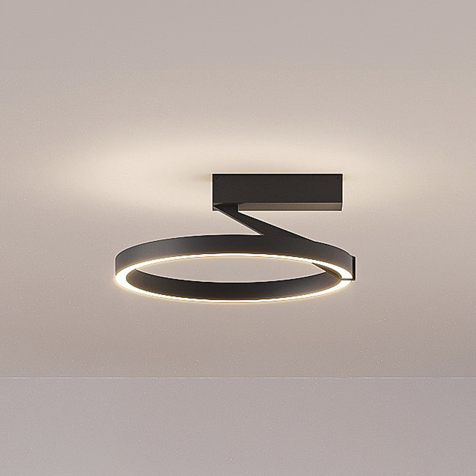 Molto Luce Plafonieră LED Melli SDI negru aluminiu Ø 33 cm - Camera de zi / sufragerie - modern