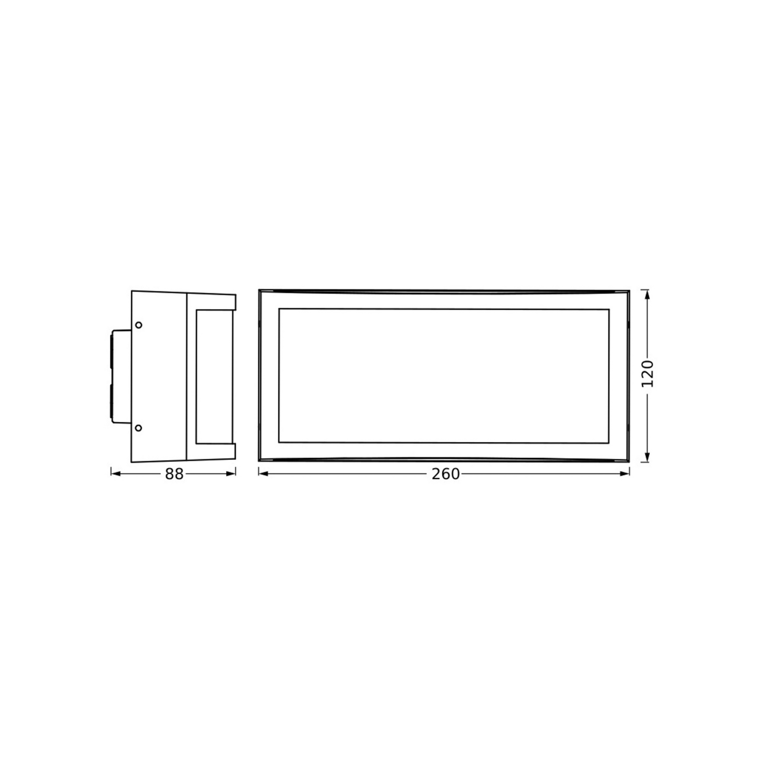 Candeeiro de parede exterior OSRAM ENDURA CLASSIC CUADRA, cinzento escuro, IP65